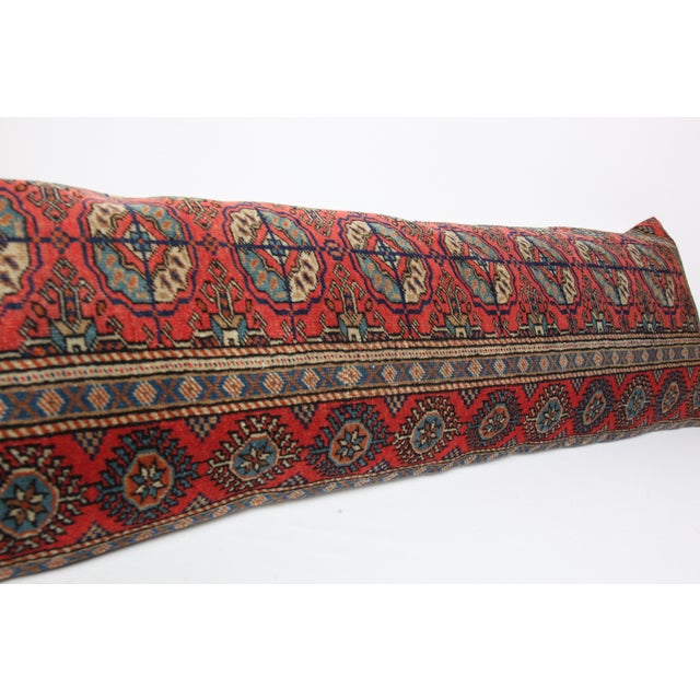 Textile Vintage Turkoman Long Rug Pillow Cushion Cover -15'' X 46'' For Sale - Image 7 of 9
