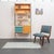 Freestanding shelving unit from the 1960s with black metal ladders. The striking ladders give the unit a timeless design....