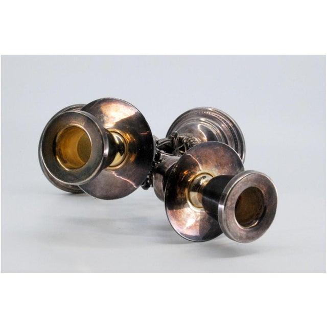 Silver Candlesticks with Plain Sconces, Set of 2 For Sale - Image 5 of 11