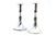 Silver Silver Candlesticks with Embossed Stems and Cut-Out Sconces, Set of 2 For Sale - Image 8 of 9