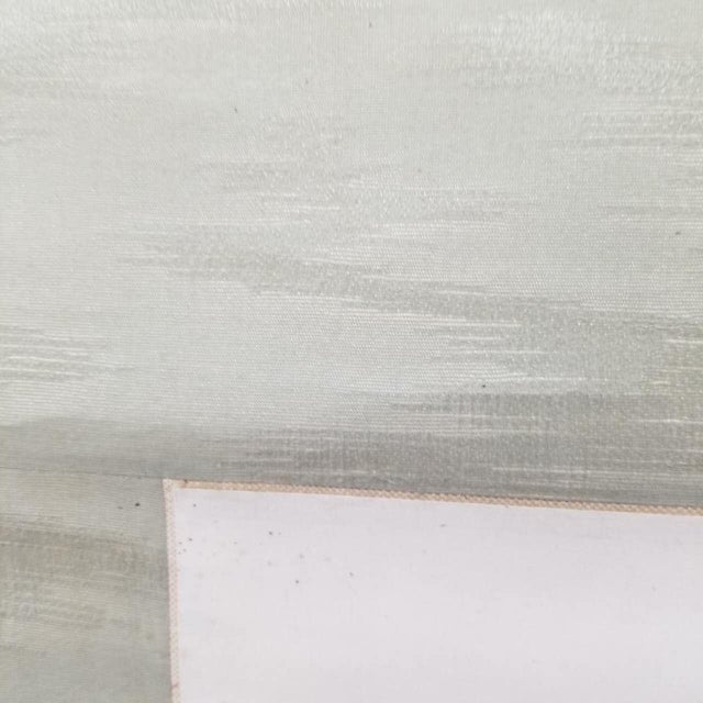 Vintage Japanese Hanging Scroll Ink Landscape With Mountains, Sea, and Sailing Boats For Sale - Image 4 of 13