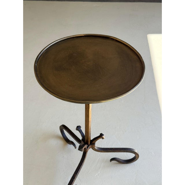 Spanish Iron Drinks Table on a Tripod Base With Scrolled Legs For Sale - Image 11 of 12