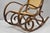 Vintage Mid Century Modern Thonet Style Bentwood & Cane Rocker Rocking Chair (C) For Sale - Image 17 of 18