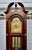 Traditional Howard Miller Mahogany Grandfather Clock Triple Chime Mechanical Floor Clock 80s For Sale - Image 3 of 16