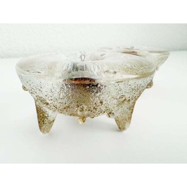 1920's French Andre Thuret Style Glass Candle Holders - A Pair For Sale - Image 4 of 9
