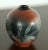 Mid-Century Modern Vintage Raku Studio Art Pottery Vase For Sale - Image 3 of 10
