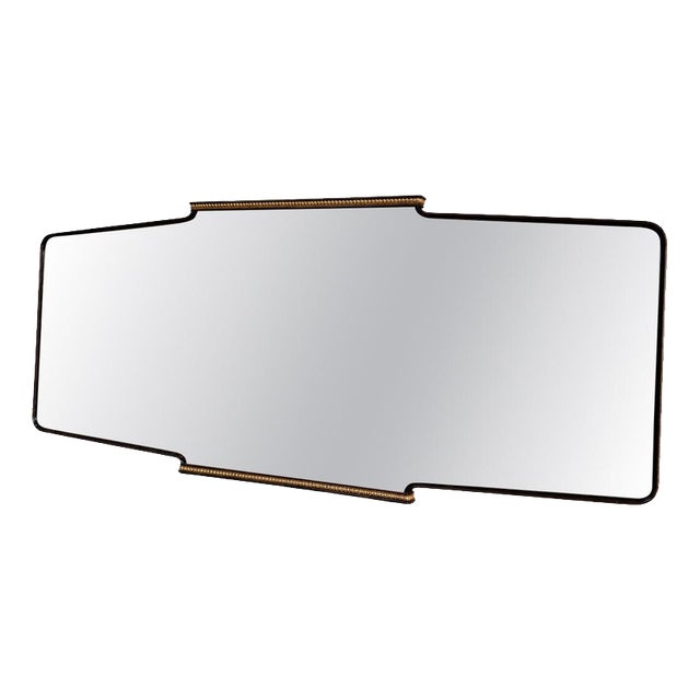 Vintage Italian Wooden Mirror, 1960s For Sale