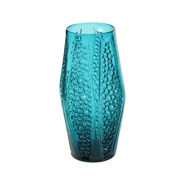 Vintage Blue Bubble Vase by Stolle Nieman, 1970s For Sale - Image 14 of 18