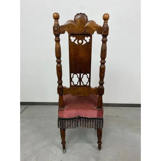 Wood Antique Desk Chair, 1800s For Sale - Image 7 of 8