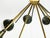 Black Opaline Glass, Brass & Painted Metal 8-Light Pendant Lamp from Stilnovo, 1950s For Sale - Image 8 of 14