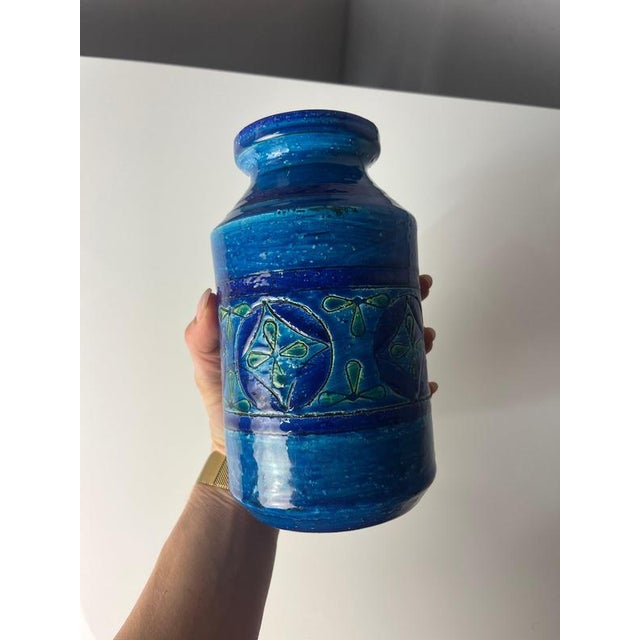 Azul Rimini Vase by Aldo Londi for Bitossi For Sale - Image 3 of 11