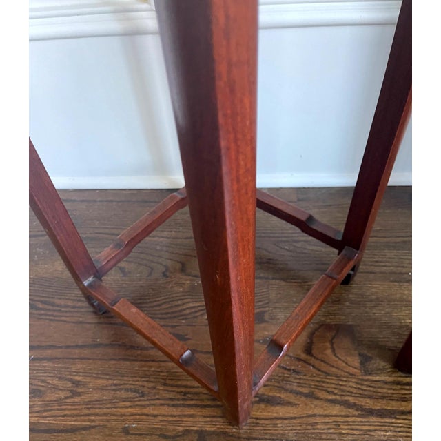 Pair of Antique Chinese Wood Stands Pedestal Tables For Sale - Image 13 of 17