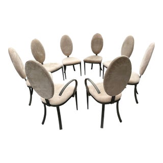 Vintage Dia Design Institute of America Modernist Steel Dining Chairs- Set of 8 For Sale