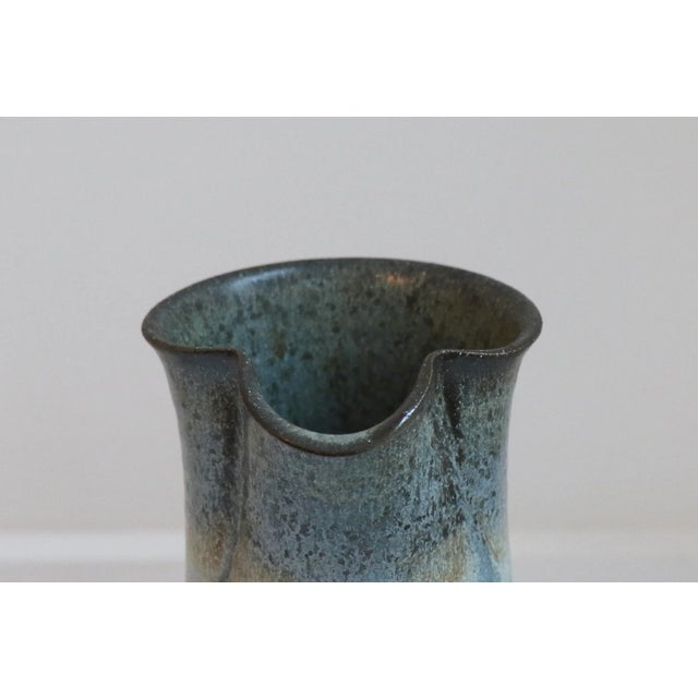 Handmade Blue Earthen Jug For Sale In New York - Image 6 of 7
