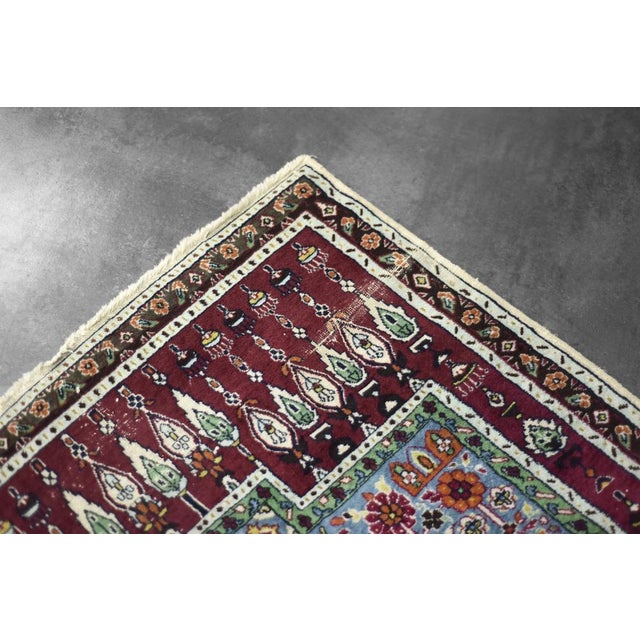 1960s Vintage Hand-Woven Baluch Prayer Rug, 1960s For Sale - Image 5 of 18