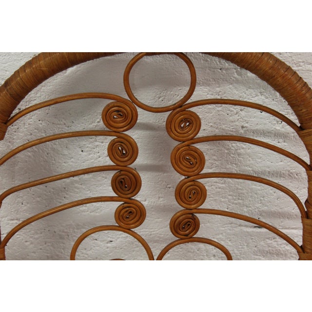 Peacock Rattan Headboard, 1970s For Sale - Image 14 of 16