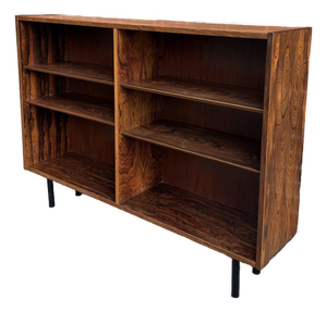 1960s Danish Modern Rosewood Bookcase With Adjustable Shelves