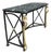 Maison Charles Style Brass Seahorse Console Table With Verdi Marble Top For Sale