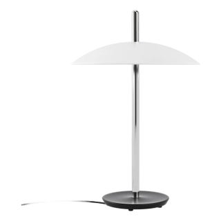 Signal Table Lamp / Desk Light, White & Nickel, by Souda, Modern, Minimal, Desk Light For Sale