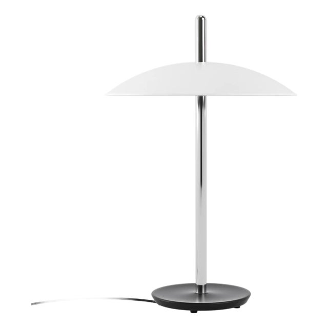 Signal Table Lamp / Desk Light, White & Nickel, by Souda, Modern, Minimal, Desk Light For Sale