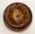 Vintage Asian Red and Black Painted Wooden Round Lidded Box With Metal Ring Handle For Sale - Image 9 of 17