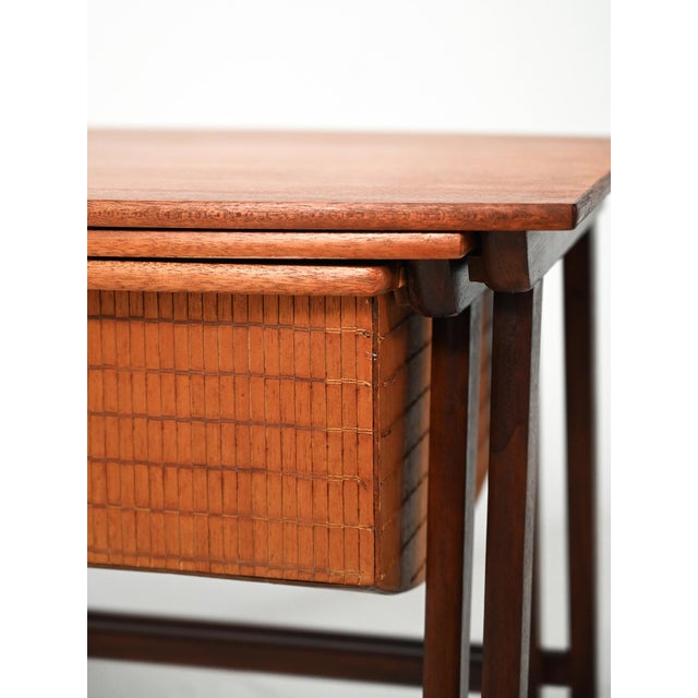 Wood Scandinavian Nesting Coffee Tables with Wool Storage, 1960s, Set of 2 For Sale - Image 7 of 14