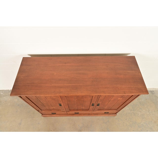 Stickley Mission Oak Arts & Crafts Media Cabinet For Sale - Image 11 of 14