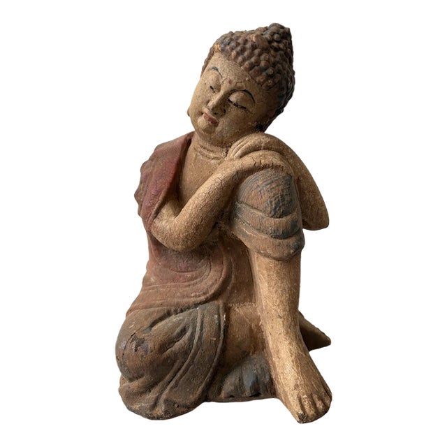 Antique Liao Dynasty Wooden Buddha Statue For Sale