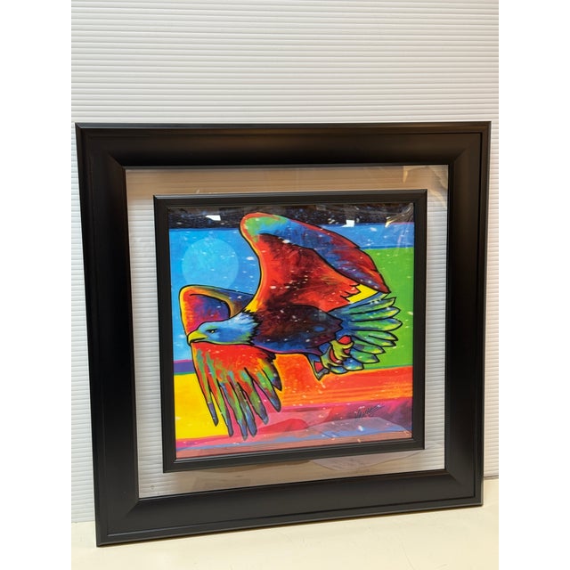 Design Plus Gallery presents a "Soaring Eagle" by Tim Yanke. Lithographic image viewed through a lenticular lens. Hand-...