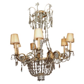 19th Century French Crystal Chandelier For Sale