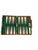 Ralph Lauren Vintage Mid-Century Green and Brown Striped Backgammon Game Set in Travel Case For Sale - Image 4 of 17