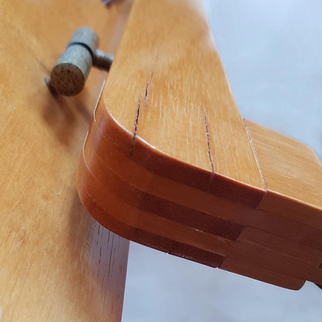 Wood Mid-Century Wooden Scissor Wall Lamp For Sale - Image 7 of 9