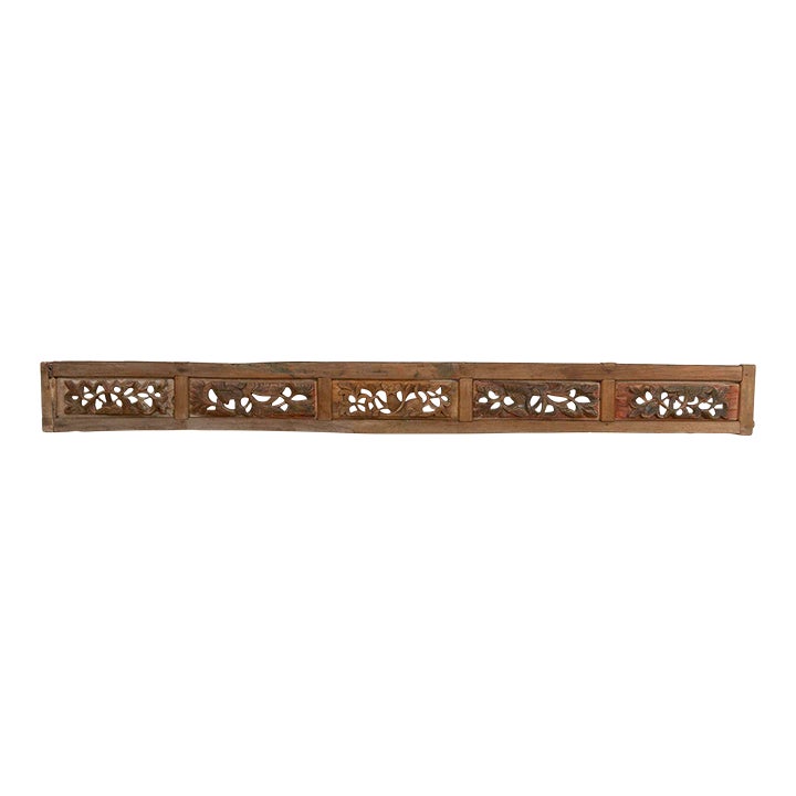 Finely Carved Eastern Scroll Long Carving | Chairish