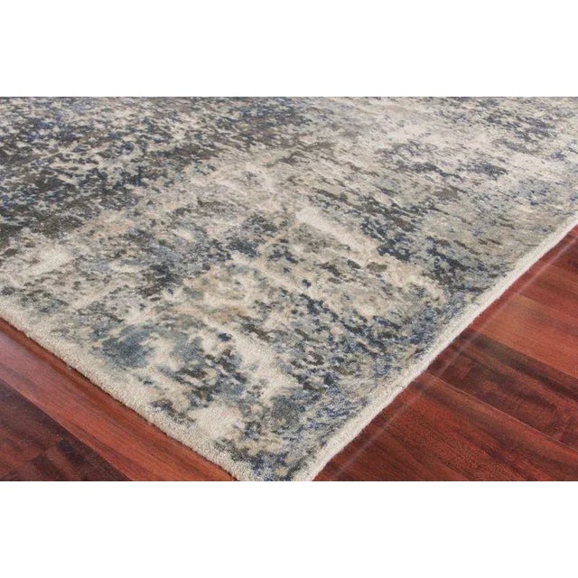 Not Yet Made - Made To Order Revin Hand loom Bamboo/Silk Blue/Multi Rug-6'x9" For Sale - Image 5 of 6