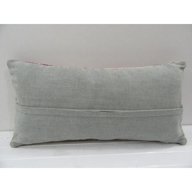 Turkish Handmade Ivory and Red Turkish Pillow Cover For Sale - Image 3 of 4