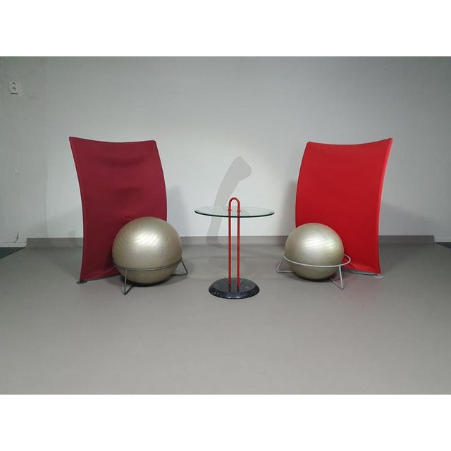 Italian Modern Red San Siro Ball Armchair by Fabrizio Ballardini, 1995 For Sale - Image 3 of 8