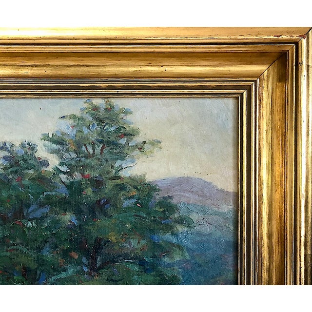 Mid 20th Century Kansas Farmland Plein Air Landscape, by Maude J. Mitchell (1875-1957) For Sale - Image 5 of 10