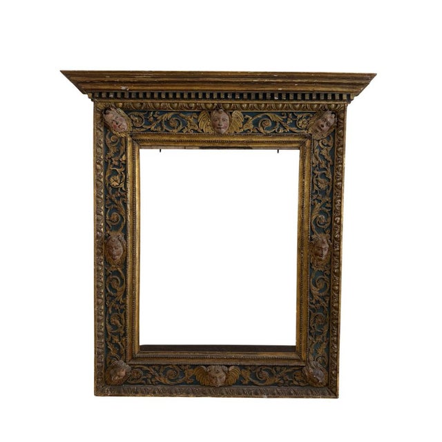 Lombard Frame in Lacquered and Gilded Wood, Early 16th Century For Sale - Image 15 of 15