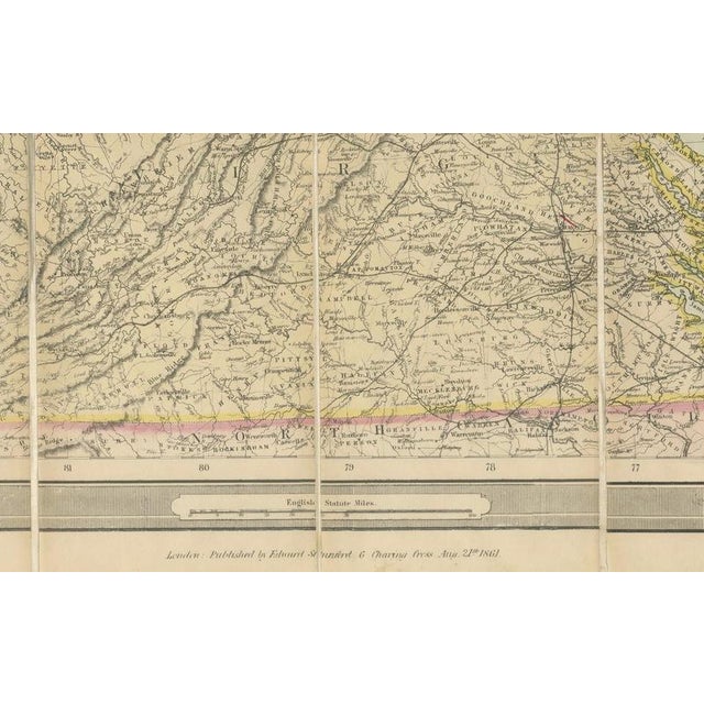 Paper American Civil War Seat of War Map, 1861 For Sale - Image 7 of 12