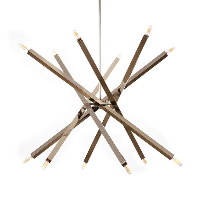Traditional Regina Andrew Viper Chandelier in Polished Nickel For Sale - Image 3 of 7