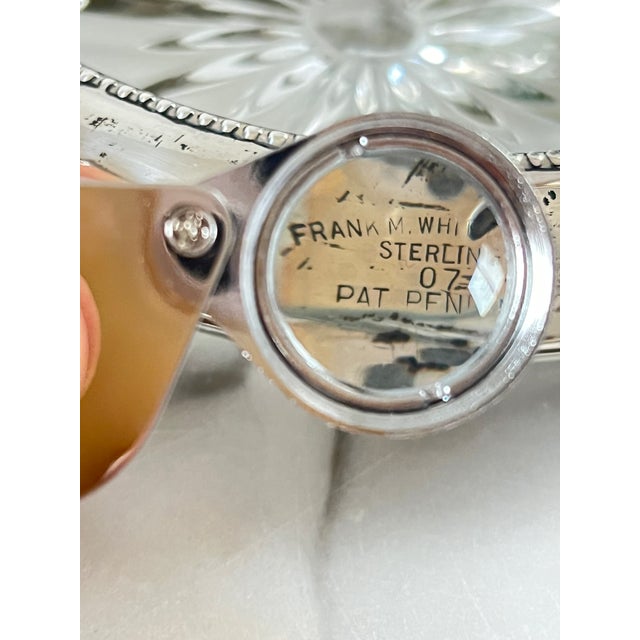 Metal Frank M. Whiting and Company Sterling Silver and Glass Wine/Champagne Bottle Coaster For Sale - Image 7 of 10