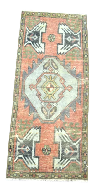 Vintage Faded Turkish Handmade Rug