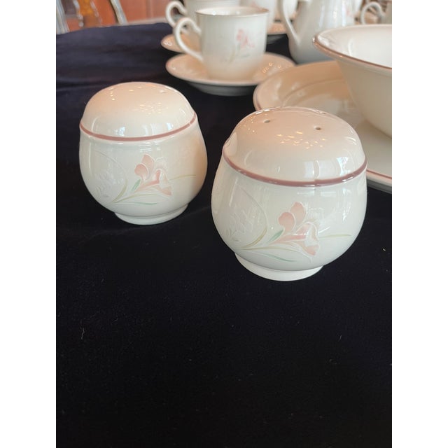 Ceramic Noritake Spring Orchid 57-Piece Dinnerware Set For Sale - Image 7 of 11