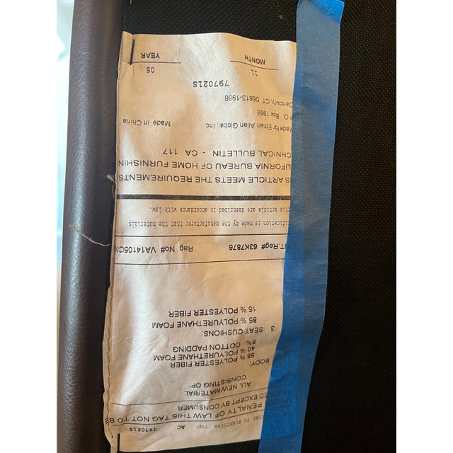 Animal Skin Ethan Allen Leather Club Chair For Sale - Image 7 of 7