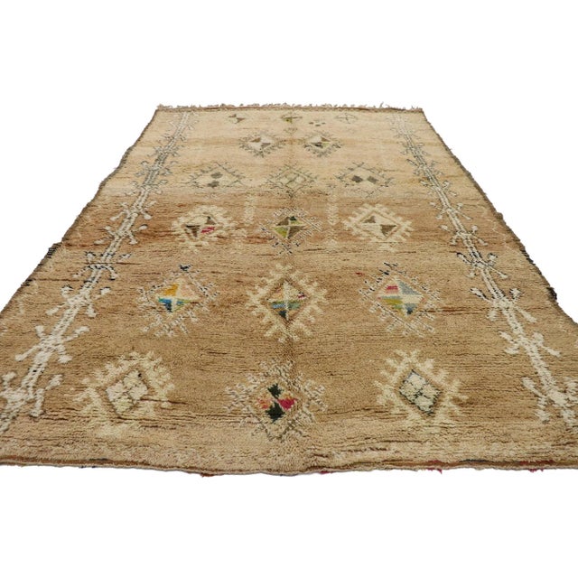 Contemporary Vintage Beni MGuild Moroccan Rug - 06'07 X 09'08 For Sale - Image 3 of 9