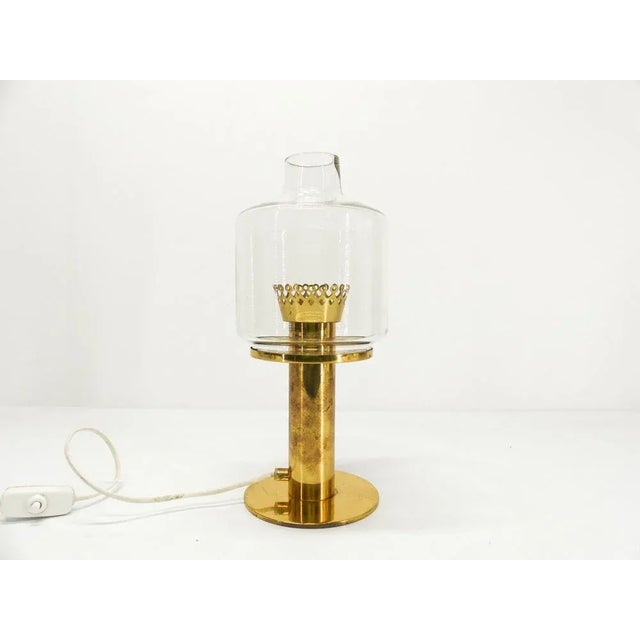 Scandinavian Brass and Glass B 102 Table Lamp by Hans-Agne Jakobsson for Hans-Agne Jakobsson AB Markaryd, 1960s For Sale - Image 10 of 10