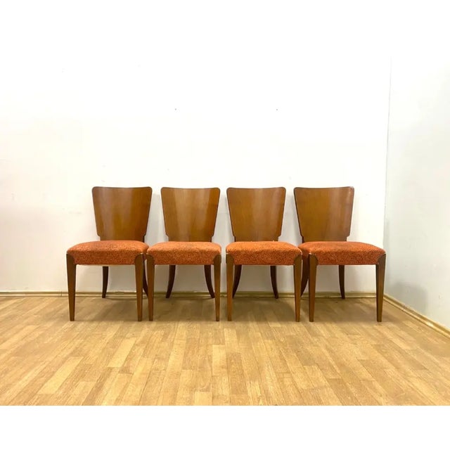 Wood Chairs by Jindřich Halabala, Former Czechoslovakia, 1960s, Set of 4 For Sale - Image 7 of 10