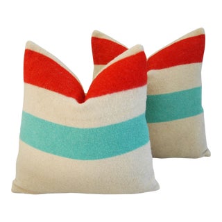 Custom Hudson's Bay Camp Blanket Pillows - A Pair For Sale
