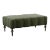 Mirasol Scalloped Ottoman, Moss Linen For Sale