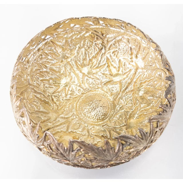 Mid 20th Century South East Asian Sterling Silver Repousse Basket Bowl For Sale - Image 4 of 7
